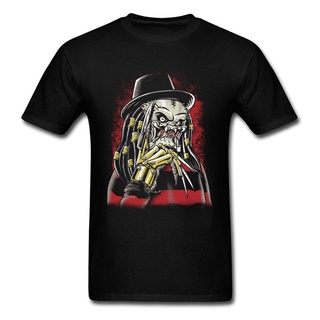 [S-5XL] เสื้อยืดแขนสั้น ผ้าฝ้าย 100% พิมพ์ลายกะโหลก Predator Cowboy สีดํา คุณภาพสูง สําหรับผู้ชาย