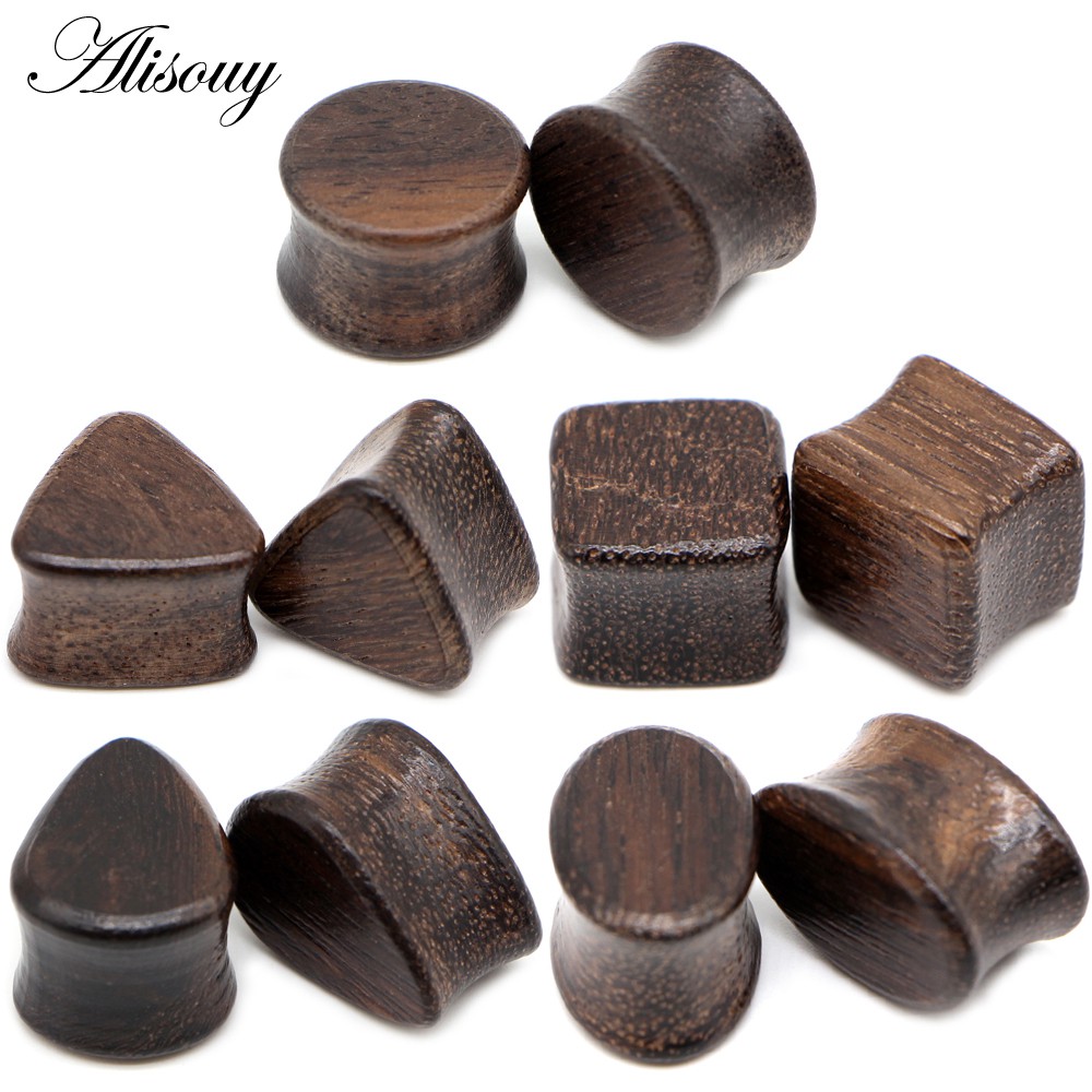 อุโมงค์ปลั๊กหูจากไม้ธรรมชาติ ขนาด 8-25 มม., double flared saddle plugs สำหรับเพิ่มและขยายLOB