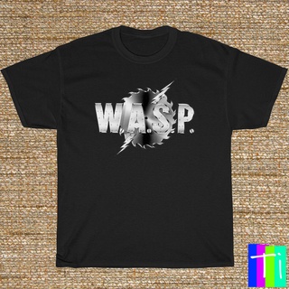 คอตต้อนคอกลมขายดี เสื้อยืด พิมพ์ลายโลโก้วงร็อค WASP Legend สีดํา สีเทา สีกรมท่า สําหรับผู้ชาย S-3 OAjike10MJcomo83S-5XL