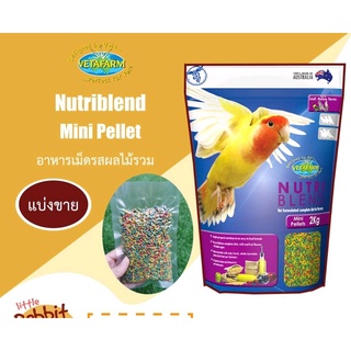 Nutriblend Mini Pellet แบ่งขาย อาหารเม็ดรสผลไม้รวม เม็ดเล็ก สำหรับนกทุกสายพันธ์