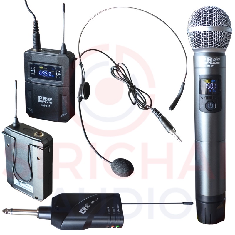 ไมค์ลอยคู่ PROPLUS รุ่น RM888 ส่งฟรี จูนความถี่ อลูมิเนียม