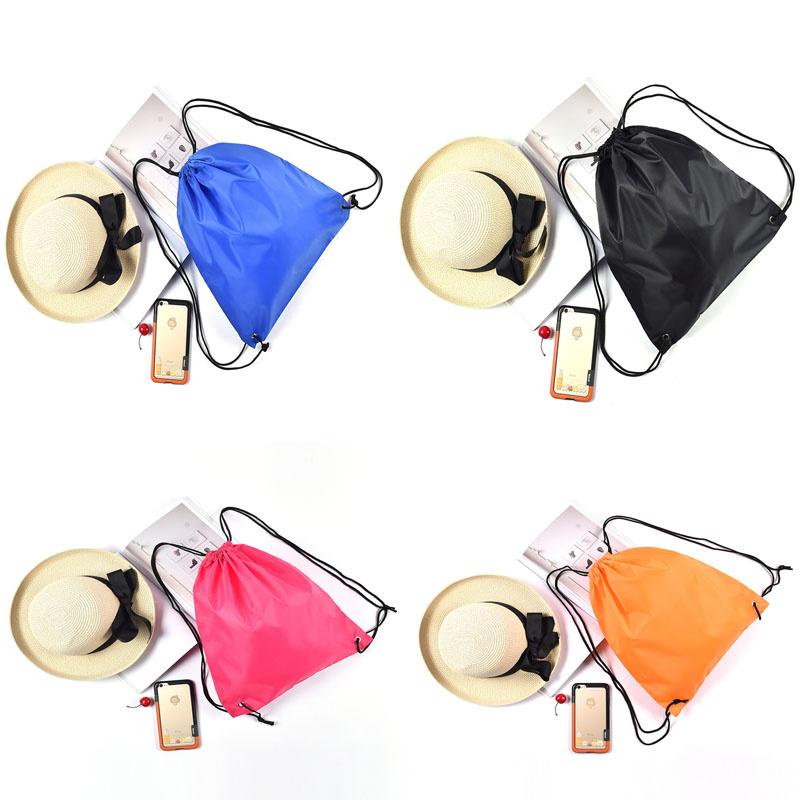 กันน้ํา Drawstring Gym Bag School Library ว่ายน้ํา Travel Swim Sport Backpack[JD]