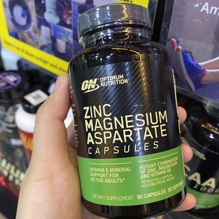 ON ZMA 90cap. วิตามิน อาหารเสริมออกกำลังกาย แมกนีเซียมและสังกะสี- 90เม็ด