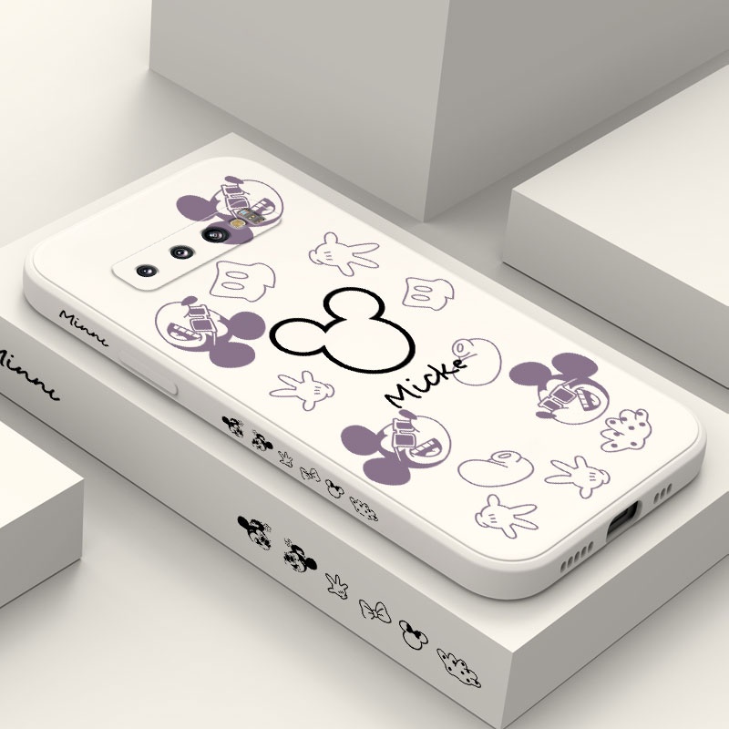 เคสโทรศัพท์มือถือ แบบนิ่ม ลาย Happy Mouse สําหรับ Samsung Galaxy S10 S10E Plus S9 Plus