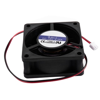 60mm x 25mm DC 12V 0.25A 2Pin Cooling Fan for Computer Case CPU Cooler