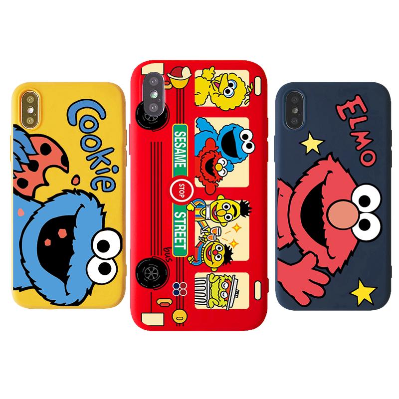 เคสโทรศัพท์มือถือแบบนิ่ม ลาย Sesame Street สําหรับ iPhone 14 13 12 11 Pro Promax 14Plus mini X XS XR XSMAX 6 6s 6plus 6splus 7 8 SE2020 7plus 8Plus