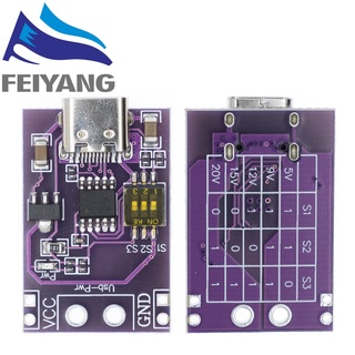 บอร์ดโมดูลพาวเวอร์ซัพพลาย Type-C QC AFC PD2.0 PD3.0 เป็น DC ชาร์จเร็ว สําหรับโน้ตบุ๊ก