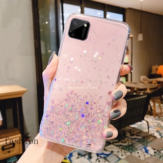 เคสโทรศัพท์มือถือซิลิโคนใสลายดาวสําหรับ Realme C15 C2 7I C17 C12 Realme C11