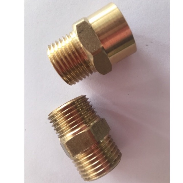 นิปเปิ้ลเกลียวนอก-ใน4หุน(1/2)ทองเหลือง