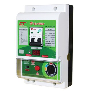 CT ELECTRIC เครื่องตัดไฟ รุ่น V-SAFE 50A ขนาด 50 แอมป์ สีขาวCT ELECTRIC Cutout Model V-SAFE 50A Size 50 A. White