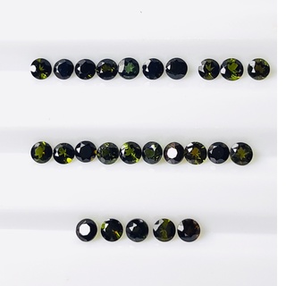 2.90 ct ทัวร์มาลีน สีเขียว แท้ ธรรมชาติ รอบ 3 มม. Natural Green Tourmaline Round 3 mm Loose Gemstone For Fine Jewelry