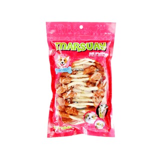 สันในไก่ ไก่อบแห้ง ดัมเบลครันชี่นมนิ่มยาว น้ำหนัก 400g.
