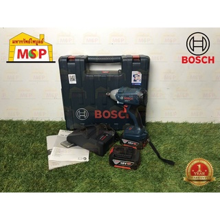 Bosch ไขควงไร้สาย 18V GDS 250 แกน 4 หุน แรงบิดสูง แบต 2 ก้อน 3.0 Ah สำหรับงานใช้ลูกบล๊อค  #06019G61K0