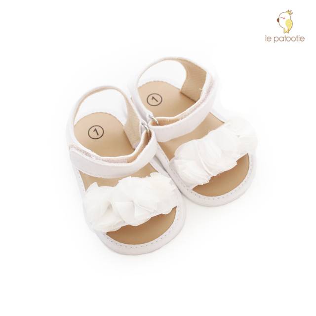 LE PATOOTIE Prewalker Shoes รองเท้าแตะเด็กผู้หญิง - Belle White
