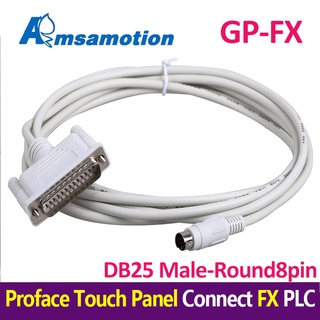 Yy GP-FX CA3-CBLFX สายเคเบิลโปรแกรมมิ่ง GP3000 เชื่อมต่อแผงสัมผัส Mitsubishi FX3U FX2N FX1N Series GP25Pin เป็น FX