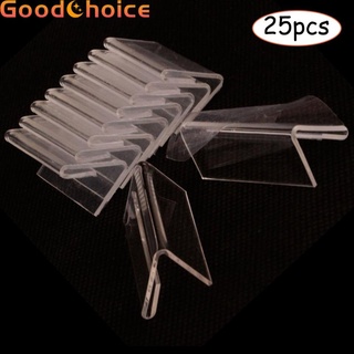 【Good】Price Tag Stand Transparent Acrylic Card Counter Top Display Label Plastic Racks【Ready Stock】