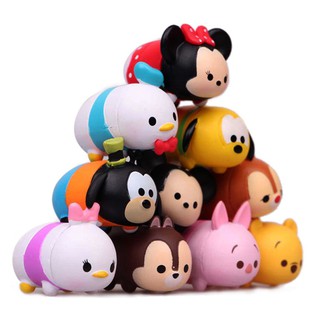 ตุ๊กตาของเล่นการ์ตูน tsum minnie donald dappy 10 ชิ้น/ชุด