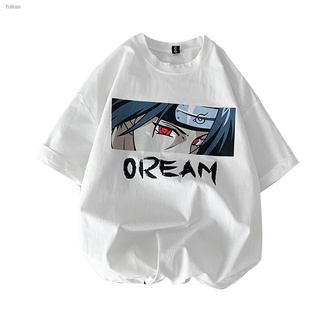 นารูโตะผู้ชายเสื้อยืด เทรนด์ใหม่แขนสั้นร่างกายน้ำแบรนด์นักเรียนป่าเสื้อผ้าครึ่งแขน Size S-4XL