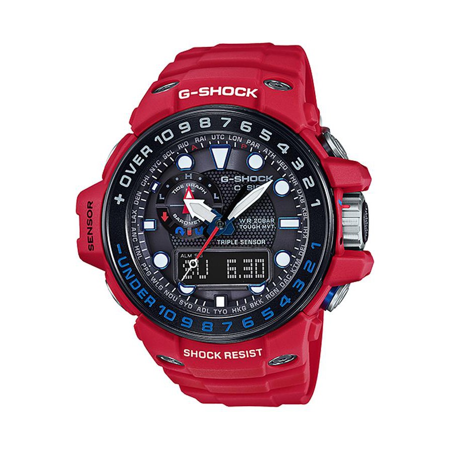 Casio G-Shock นาฬิกาข้อมือผู้ชาย สายเรซิ่น รุุ่น GWN-1000RD-4A - สีแดง