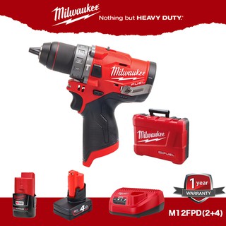 Milwaukee M12FPD 2.0 ah จำนวน 1ก้อน และ 4.0ah จำนวน 1 ก้อน และแท่นชาร์จ