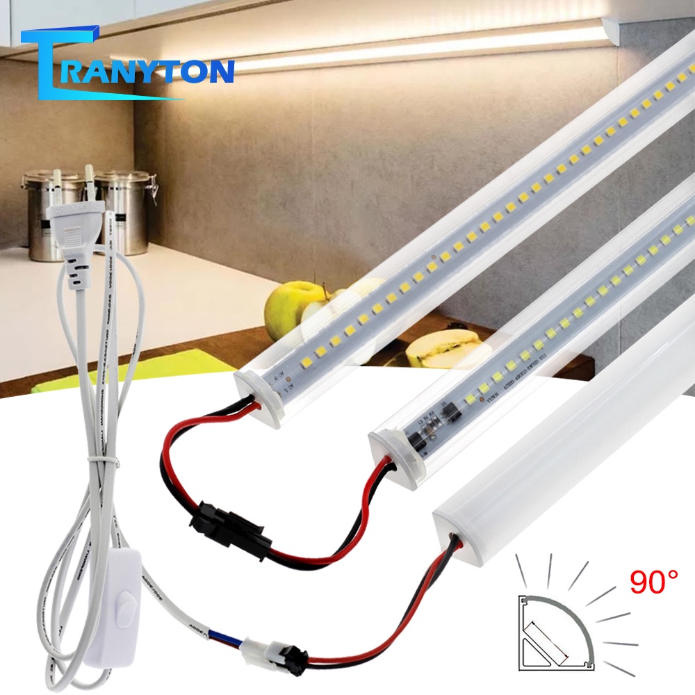 V-ประเภทมุมผนังหลอดLED 72 LEDsสหรัฐเสียบAC220V 50เซนติเมตรนำบาร์แสงติด-onตู้เสื้อผ้าตู้เสื้อผ้าตู้โต๊ะห้องสำนักงานโคมไฟกลางคืน