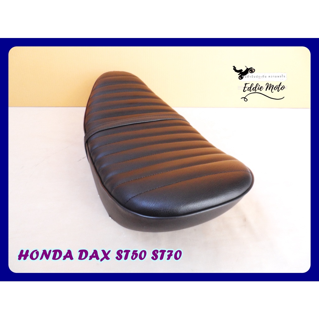 "BLACK" COMPLETE SEAT with PIN Fit For HONDA DAX ST50 ST70 // เบาะ สีดำ ผ้าลอน มีหมุด