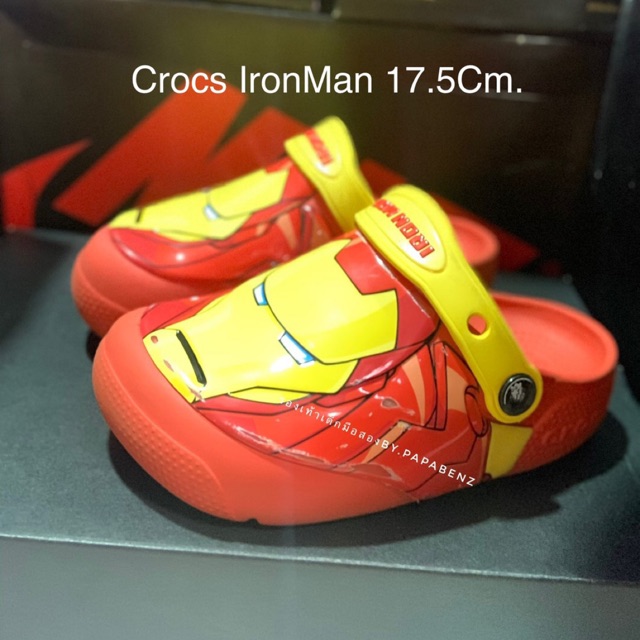 รองเท้าเด็กมือสอง crocs ironman 17.5cm