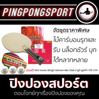 Pingpongsport ชุดไม้ปิงปองประกอบ Archer-B +ยางปิงปอง Airos Illumina และ Tuttle Beijing4