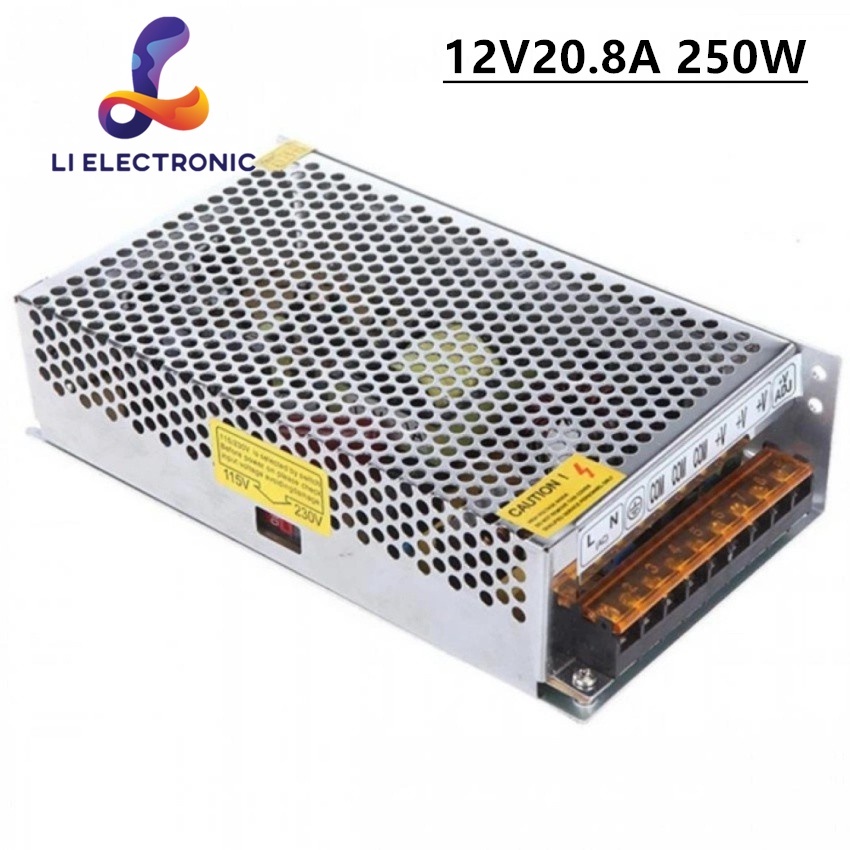 AC 110V-220V TO DC (12V 20A  250W)  Switch  Power Supply Adapter สวิตช์เพาเวอร์ซัพพลายอะแดปเตอร์