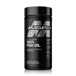 (ของแท้ พร้อมส่ง) Muscletech, Essential Series, Platinum 100% Omega Fish Oil, 100 Soft Gels