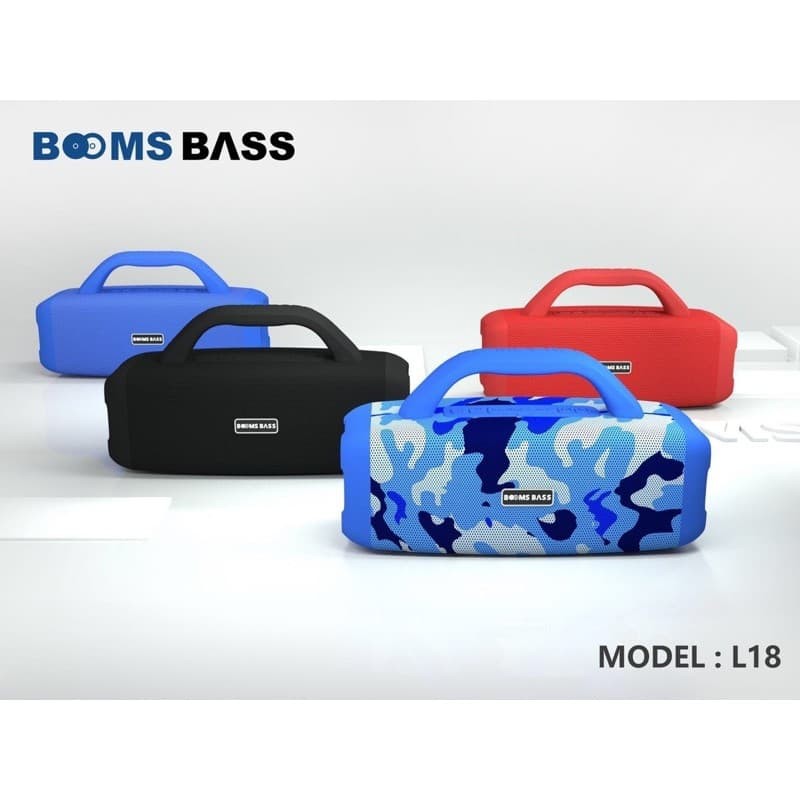 🔥HOT🔥 ลำโพงบลูทูธรุ่นใหม่ Booms Bass L18 Bluetooth /เล่นFM/แฟลชไดร์ฟ/เมมโมรี่การ์ดได้