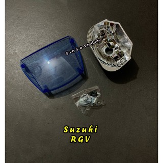 ชุดไฟหน้า Suzuki RGV ประดับเพชร สีฟ้าโครเมี่ยม