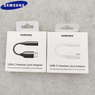 แจ็คแปลงหูฟังแท้ Original Samsung USB Type C Male To 3.5MM Earphone Audio Cable 24Bit Digital Adapter For A80 Note10 Pro