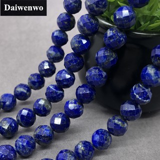 Lapis Lazuli ลูกปัดหินธรรมชาติ ทรงเรขาคณิต 6-8 มม. DIY