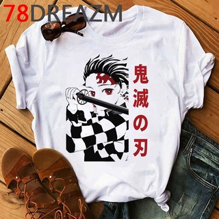 [100% Cotton] เสื้อยืด พิมพ์ลายกราฟิก Demon Slayer Kimetsu No Yaiba Kawaii สําหรับผู้ชาย