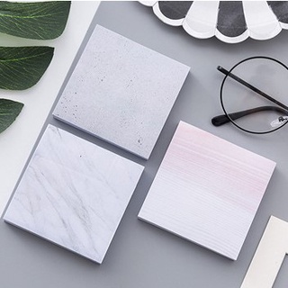 S43 | Marble Memo Pad  กระดาษโน๊ตลายหินอ่อน  ลายปูน ลายน่ารัก  แนวเกาหลี