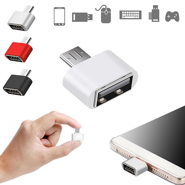 อะแดปเตอร์แปลง 2 ชิ้นสำหรับ Android Micro USB Type-C Male to USB 2.0 Female OTG