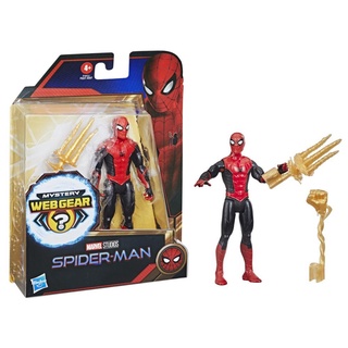 Hasbro Marvel Mystery Web Gear Upgraded Black and Red Suit Spider-Man 6-Inch Action Figure ขนาด 6 นิ้ว ลิขสิทธิ์แท้