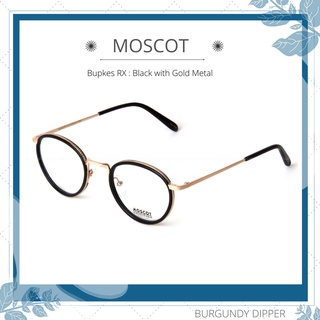 กรอบแว่นตา Moscot รุ่น Bupkes RX : Black with Gold Metal