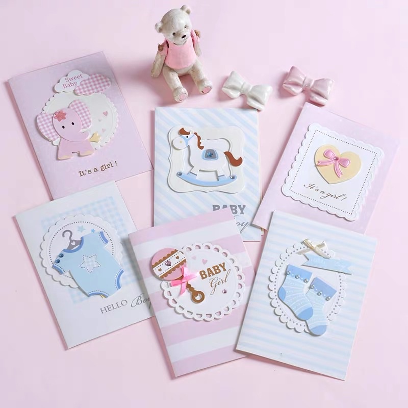 •พร้อมส่ง• การ์ดอวยพร สำหรับเด็ก /เด็กแรกเกิด for baby การ์ดวันเกิด(UC)