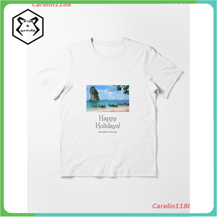 New Welcome To Thailand Essential T-Shirt เสื้อยืด ดพิมพ์ลาย ดผ้าเด้ง คอกลม cotton แฟชั่น sale Unise