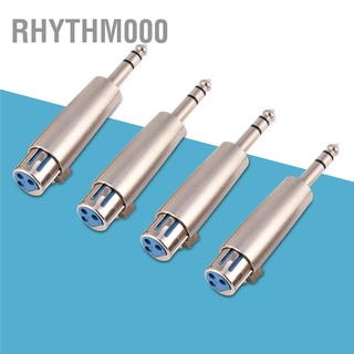 [คลังสินค้าใส] Rhythm000 อะแดปเตอร์เชื่อมต่อไมโครโฟน 3-Pin Xlr Female To Stereo 6.35 มม. 1/4" 4 ชิ้น