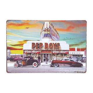 ป้ายสังกะสีวินเทจ The Pep Boys