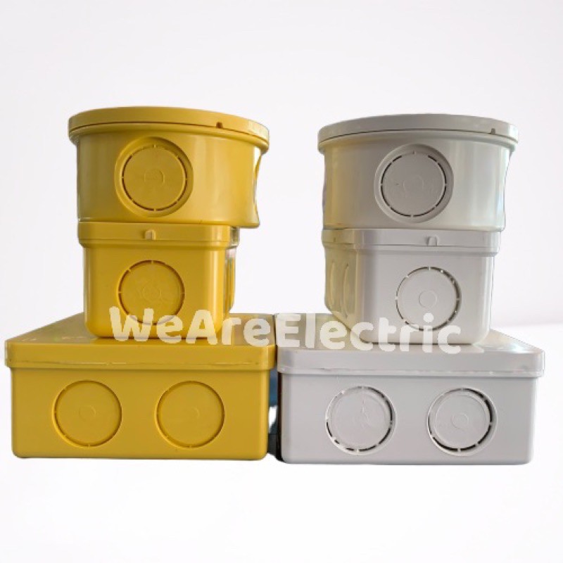 NPI(SCG) กล่องพักสาย กล่องพักสายไฟ 2x4, 4x4,กลม (สำหรับท่อ 3หุน,4หุน,6หุน (3/8” ,1/2” ,3/4”)