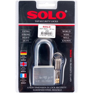 กุญแจลูกปืน SOLO 4507SQC-40L 40 มม.SOLO 40MM 4507SQC-40L SS PADLOCK