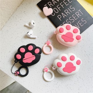 เคสหูฟัง ลายกรงเล็บแมวน่ารัก สําหรับ airpods รุ่น pro 2 1 2 pro 3 สีดํา สีชมพู สีขาว