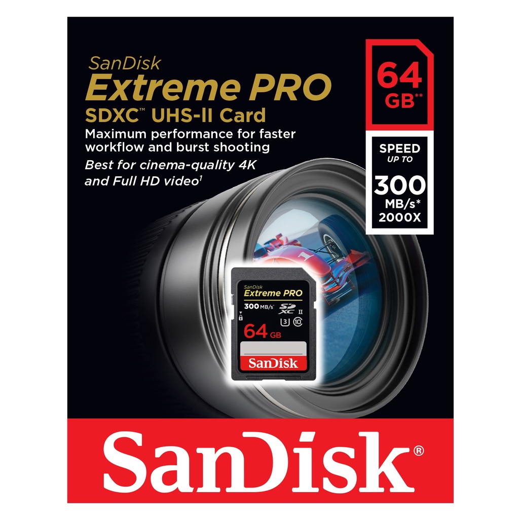 SanDisk 64GB Extreme PRO SDXC (300MB/s)