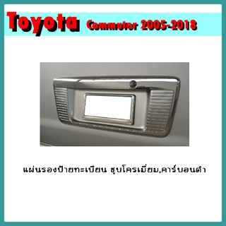 แผ่นรองป้ายทะเบียน COMMUTER 2005-2018 คาร์บอนดำ