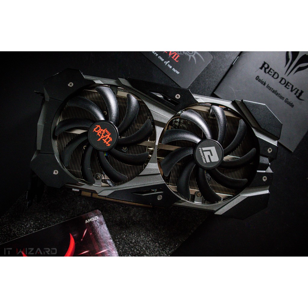 มีของพร้อมส่ง ผ่อน0) POWER COLOR RX 5600XT RED DEVIL OC มือสอง