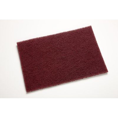 3M 7447 ของแท้ สก๊อตไบร์ตแผ่นสีแดง 6"x 9" (บรรจุ 20 แผ่น) ขัดงานแสตนเลส,อลูมิเนียม